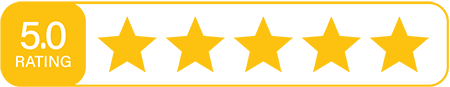 five yellow stars representing a 5 rating for a local Albuquerque business